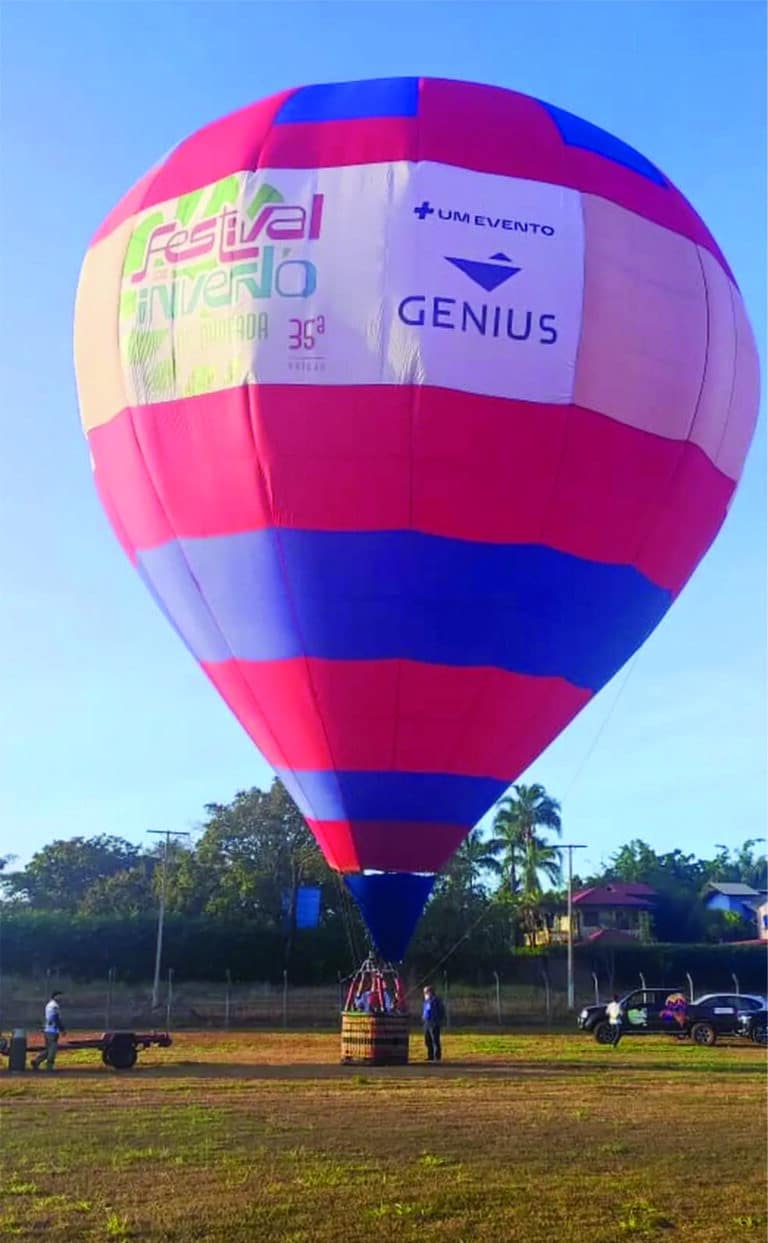 Balonismo no Festival de Inverno  em Chapada dos Guimarães - MT -  Foto: Bárbara Fava