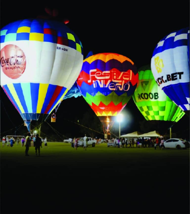 Balonismo no Festival de Inverno  em Chapada dos Guimarães - MT