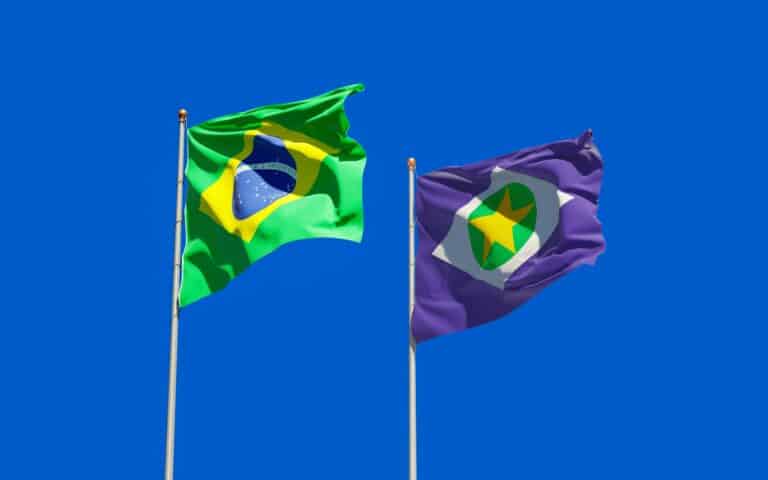 Mato Grosso Brasil State Flag foto Leo Altman